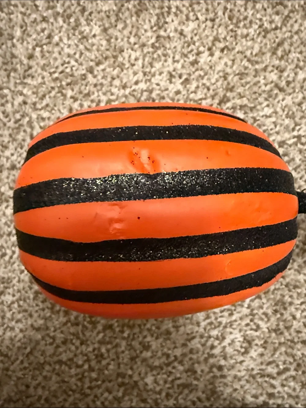 🏖️ 10 items for $20☀️ Decorative Polka Dot and Striped Pumpkin Set - Orange